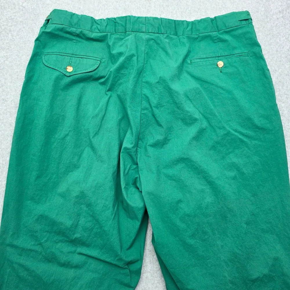 Polo Ralph Lauren Green Pleated Chino Pants Women's Size 16 100% Cotton - Picture 7 of 14